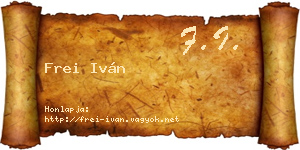 Frei Iván névjegykártya